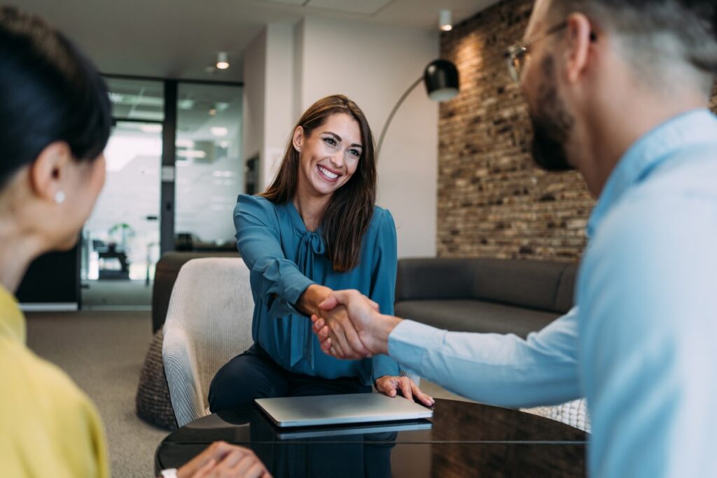 professional in job interview